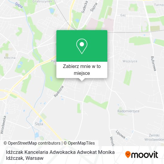 Mapa Idźczak Kancelaria Adwokacka Adwokat Monika Idźczak