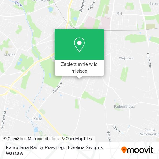 Mapa Kancelaria Radcy Prawnego Ewelina Świątek