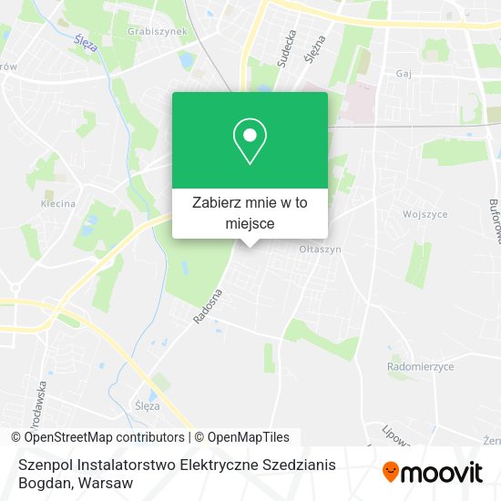 Mapa Szenpol Instalatorstwo Elektryczne Szedzianis Bogdan