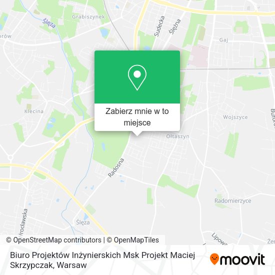 Mapa Biuro Projektów Inżynierskich Msk Projekt Maciej Skrzypczak