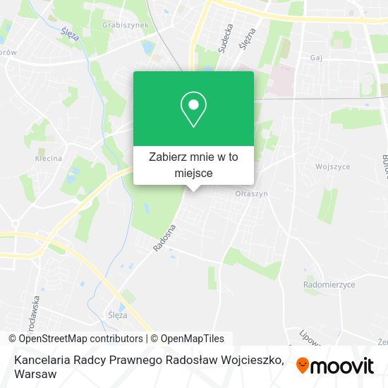 Mapa Kancelaria Radcy Prawnego Radosław Wojcieszko