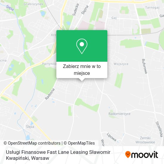 Mapa Usługi Finansowe Fast Lane Leasing Sławomir Kwapiński