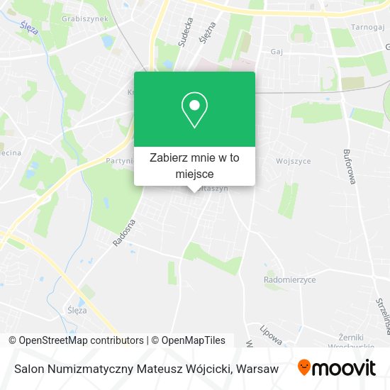 Mapa Salon Numizmatyczny Mateusz Wójcicki