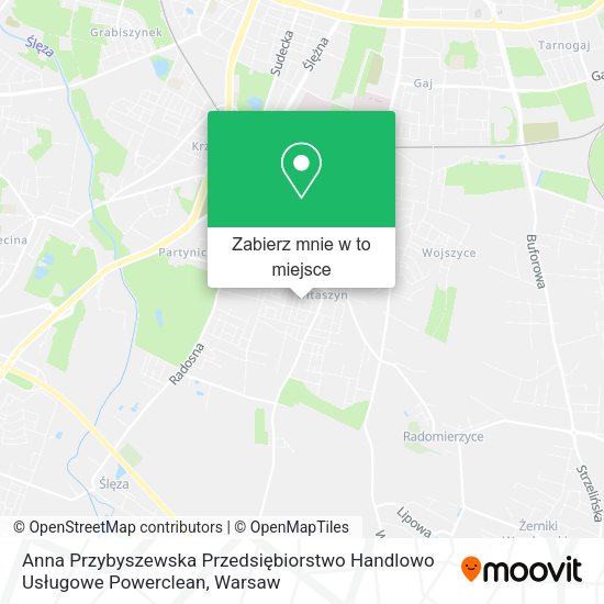 Mapa Anna Przybyszewska Przedsiębiorstwo Handlowo Usługowe Powerclean