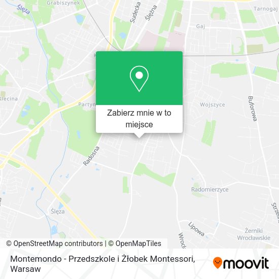 Mapa Montemondo - Przedszkole i Żłobek Montessori