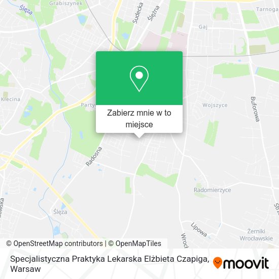 Mapa Specjalistyczna Praktyka Lekarska Elżbieta Czapiga