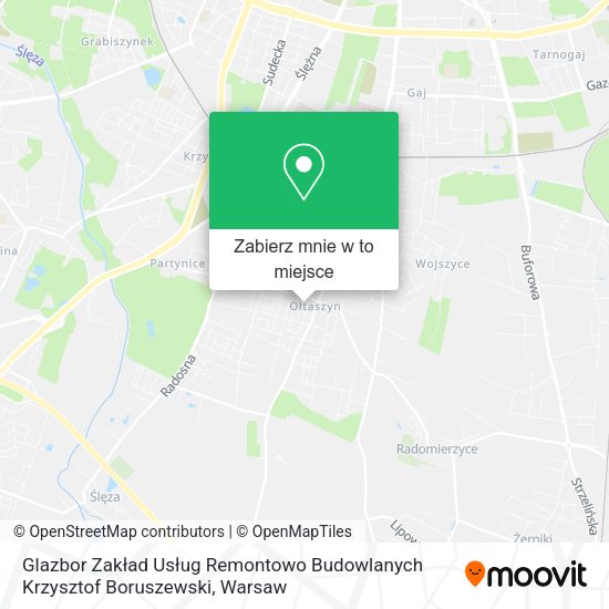 Mapa Glazbor Zakład Usług Remontowo Budowlanych Krzysztof Boruszewski