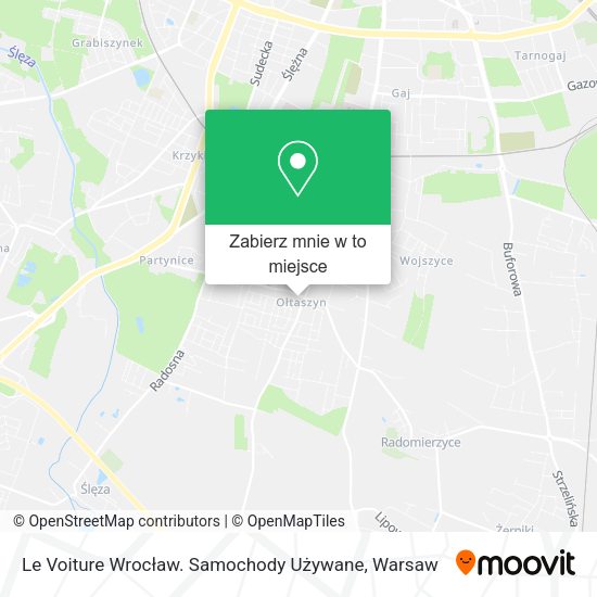 Mapa Le Voiture Wrocław. Samochody Używane