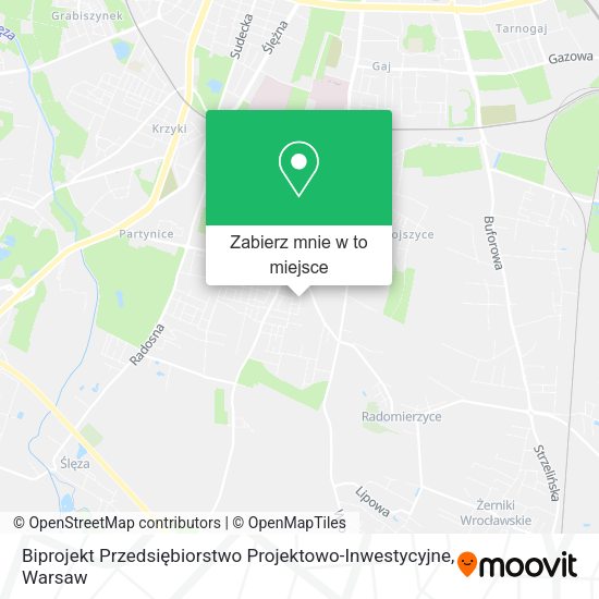 Mapa Biprojekt Przedsiębiorstwo Projektowo-Inwestycyjne