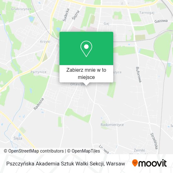 Mapa Pszczyńska Akademia Sztuk Walki Sekcji