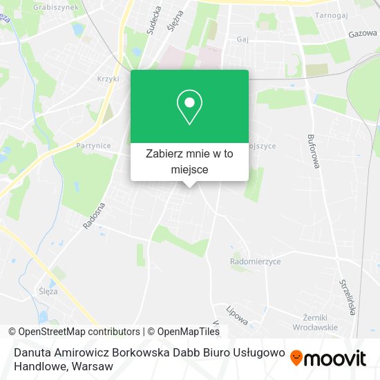 Mapa Danuta Amirowicz Borkowska Dabb Biuro Usługowo Handlowe