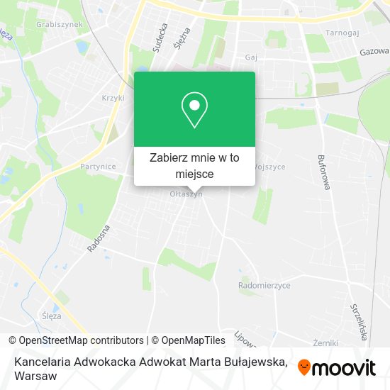 Mapa Kancelaria Adwokacka Adwokat Marta Bułajewska