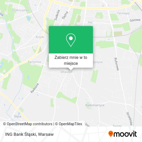 Mapa ING Bank Śląski