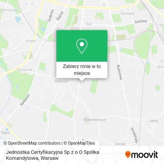 Mapa Jednostka Certyfikacyjna Sp z o O Spółka Komandytowa