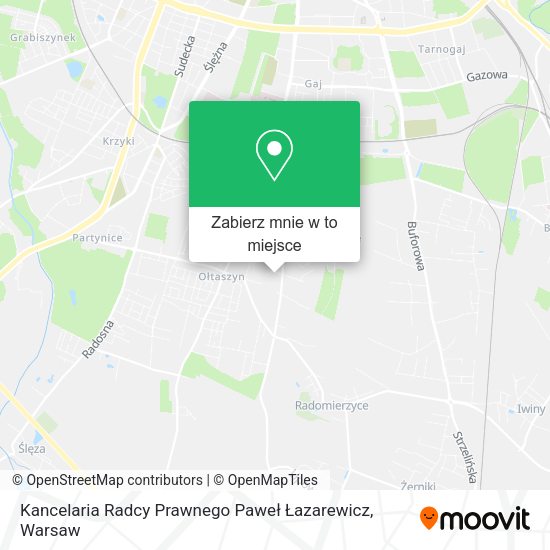 Mapa Kancelaria Radcy Prawnego Paweł Łazarewicz