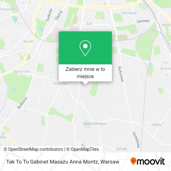 Mapa Tak To Tu Gabinet Masażu Anna Moritz