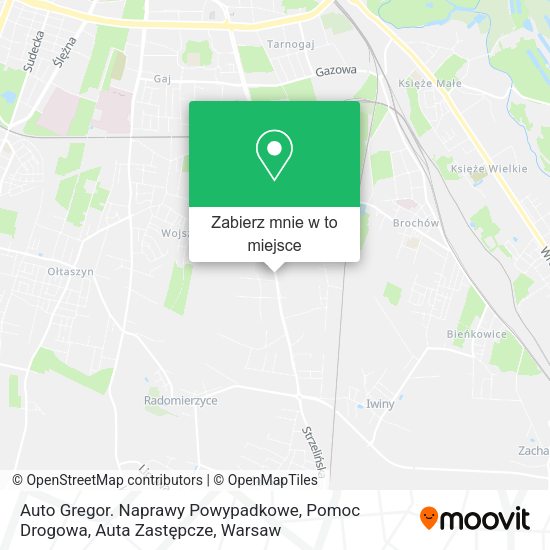 Mapa Auto Gregor. Naprawy Powypadkowe, Pomoc Drogowa, Auta Zastępcze