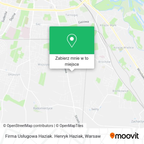 Mapa Firma Usługowa Haziak. Henryk Haziak