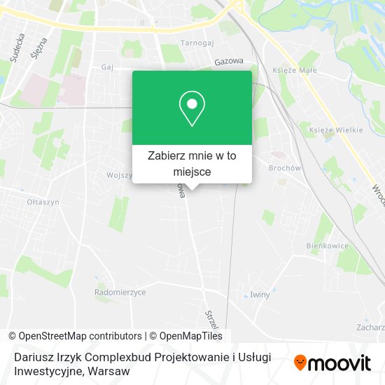 Mapa Dariusz Irzyk Complexbud Projektowanie i Usługi Inwestycyjne