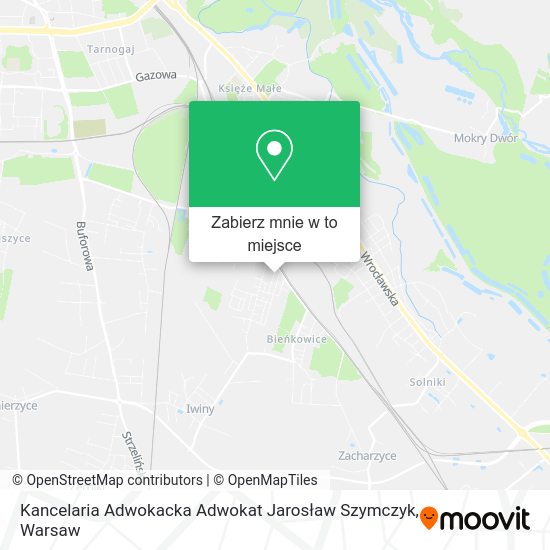 Mapa Kancelaria Adwokacka Adwokat Jarosław Szymczyk