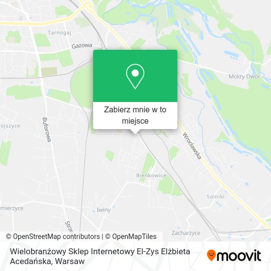 Mapa Wielobranżowy Sklep Internetowy El-Zys Elżbieta Acedańska