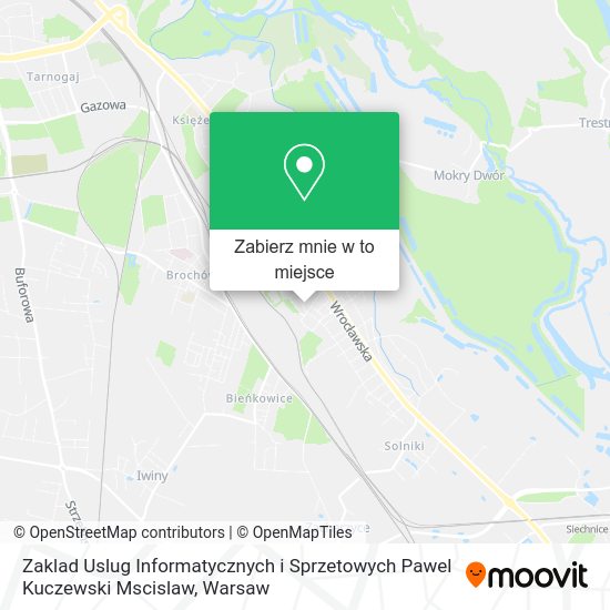 Mapa Zaklad Uslug Informatycznych i Sprzetowych Pawel Kuczewski Mscislaw