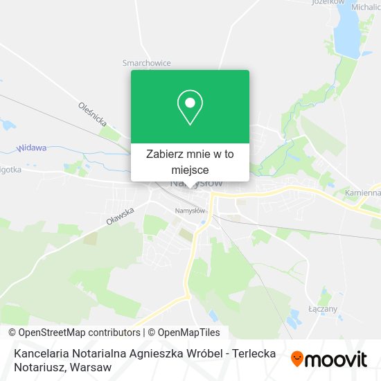 Mapa Kancelaria Notarialna Agnieszka Wróbel - Terlecka Notariusz