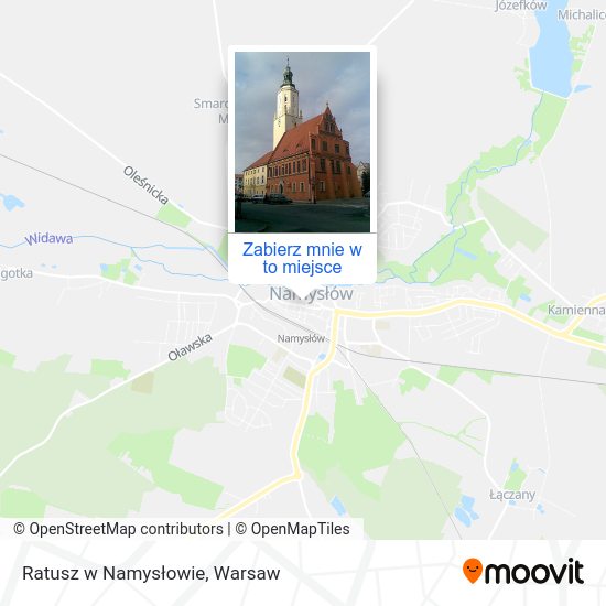 Mapa Ratusz w Namysłowie