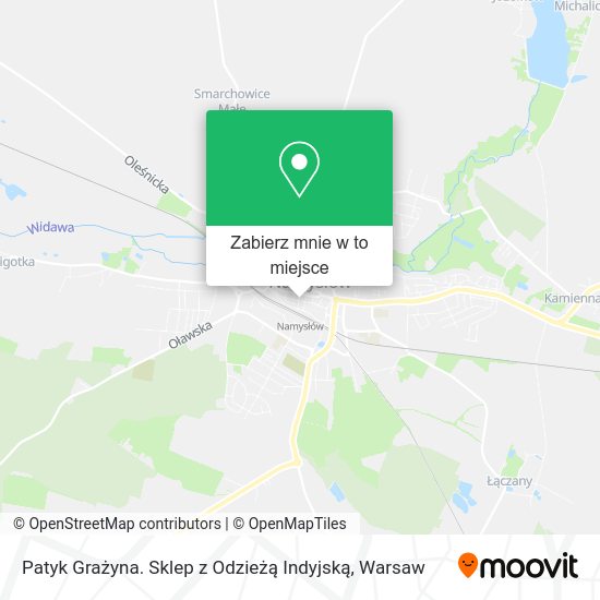 Mapa Patyk Grażyna. Sklep z Odzieżą Indyjską