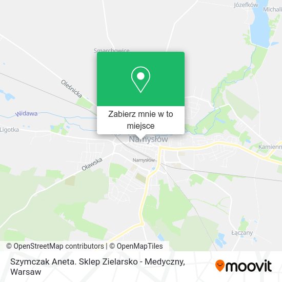 Mapa Szymczak Aneta. Sklep Zielarsko - Medyczny