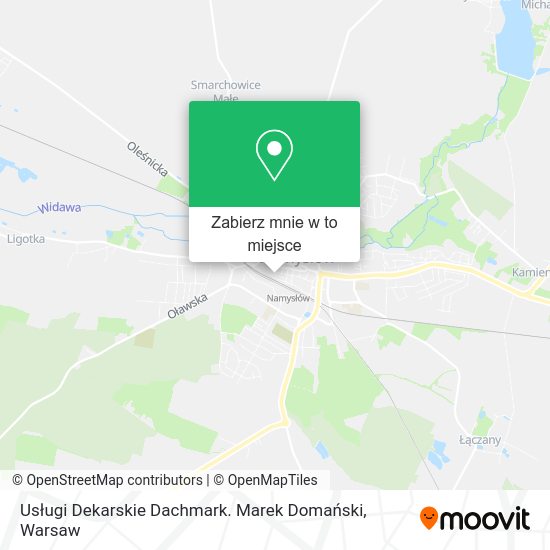 Mapa Usługi Dekarskie Dachmark. Marek Domański