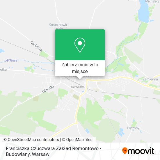 Mapa Franciszka Czuczwara Zakład Remontowo - Budowlany