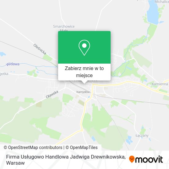 Mapa Firma Usługowo Handlowa Jadwiga Drewnikowska