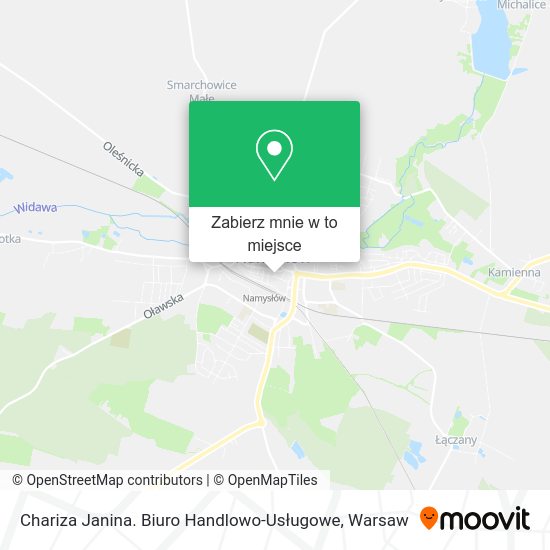 Mapa Chariza Janina. Biuro Handlowo-Usługowe