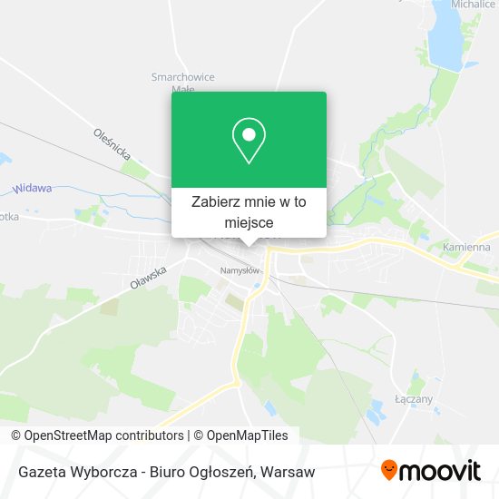 Mapa Gazeta Wyborcza - Biuro Ogłoszeń