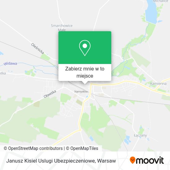 Mapa Janusz Kisiel Uslugi Ubezpieczeniowe