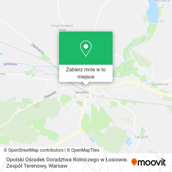 Mapa Opolski Ośrodek Doradztwa Rolniczego w Łosiowie. Zespół Terenowy