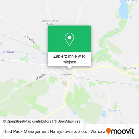 Mapa Led Pack Management Namysłów sp. z o.o.