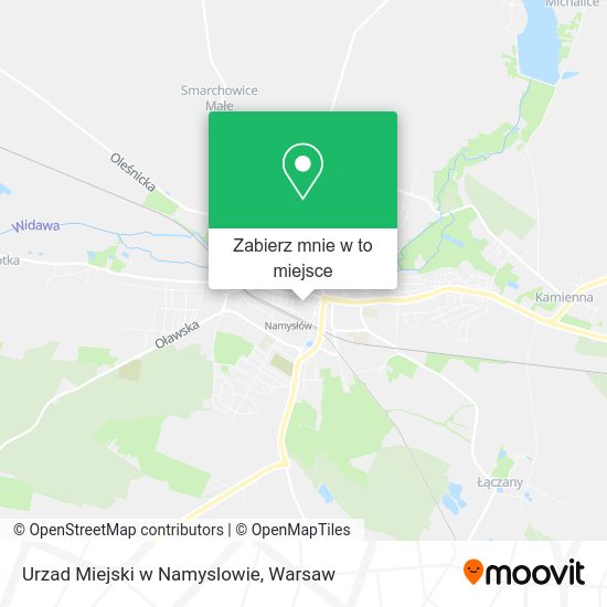 Mapa Urzad Miejski w Namyslowie