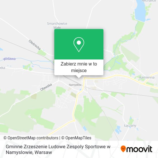 Mapa Gminne Zrzeszenie Ludowe Zespoly Sportowe w Namyslowie