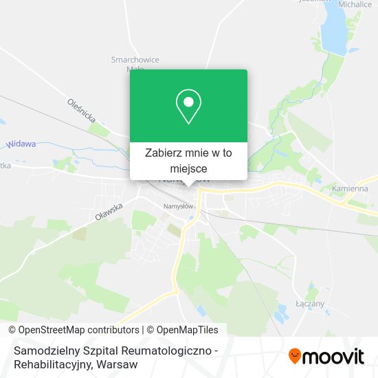 Mapa Samodzielny Szpital Reumatologiczno - Rehabilitacyjny