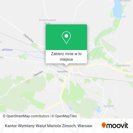 Mapa Kantor Wymiany Walut Mariola Zimoch