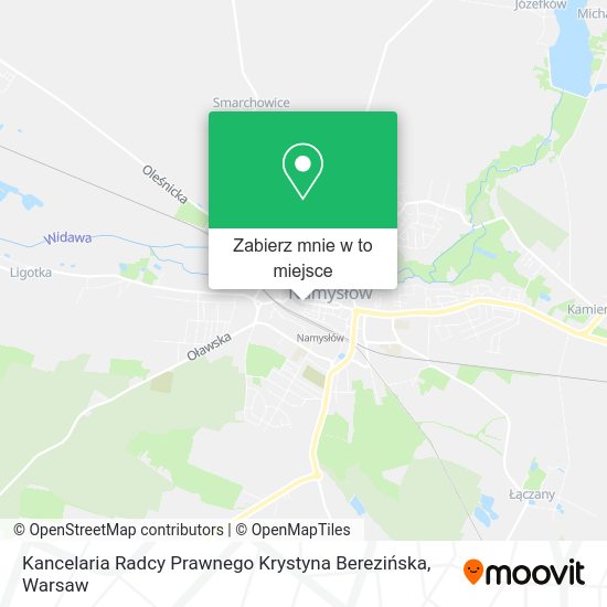 Mapa Kancelaria Radcy Prawnego Krystyna Berezińska