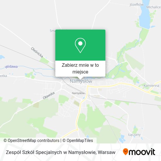 Mapa Zespół Szkół Specjalnych w Namysłowie