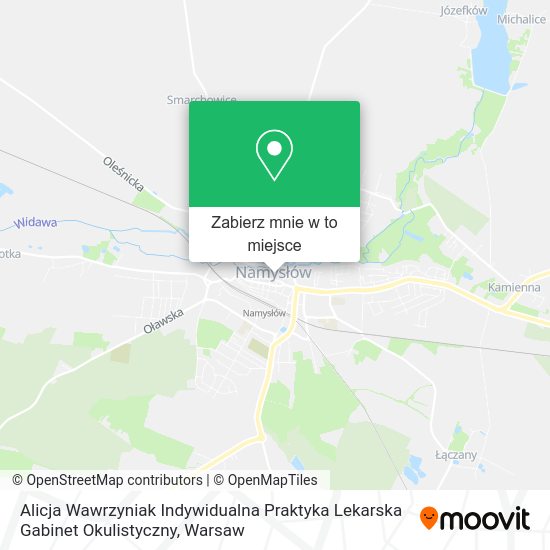 Mapa Alicja Wawrzyniak Indywidualna Praktyka Lekarska Gabinet Okulistyczny