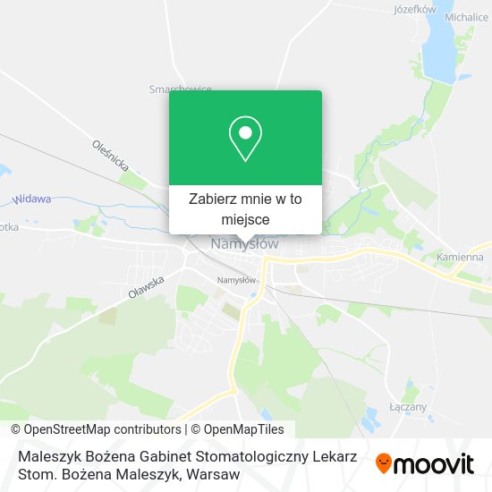 Mapa Maleszyk Bożena Gabinet Stomatologiczny Lekarz Stom. Bożena Maleszyk