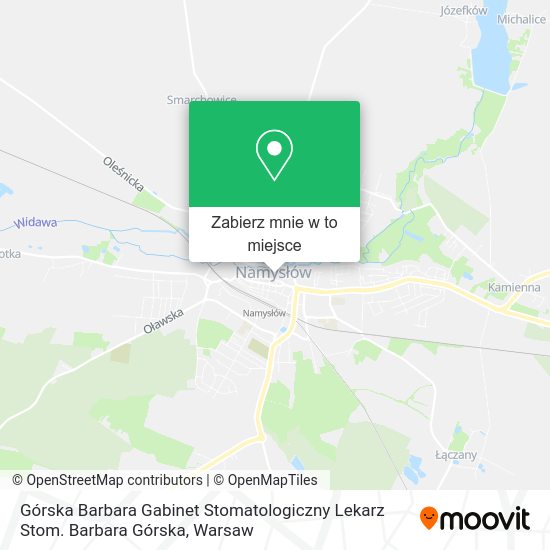 Mapa Górska Barbara Gabinet Stomatologiczny Lekarz Stom. Barbara Górska