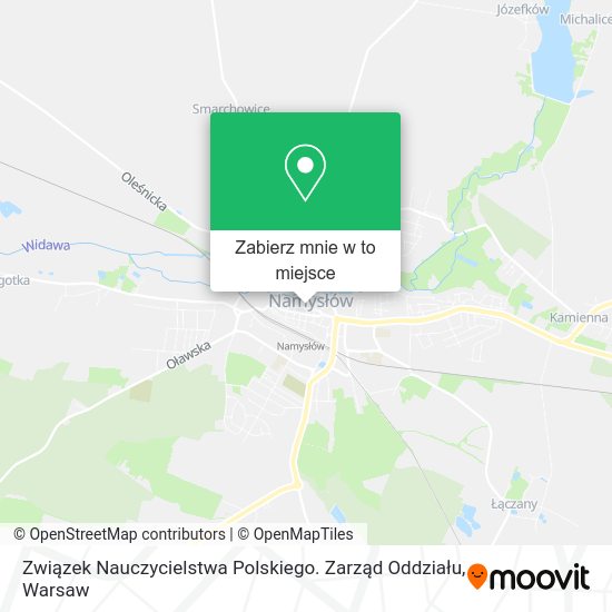 Mapa Związek Nauczycielstwa Polskiego. Zarząd Oddziału