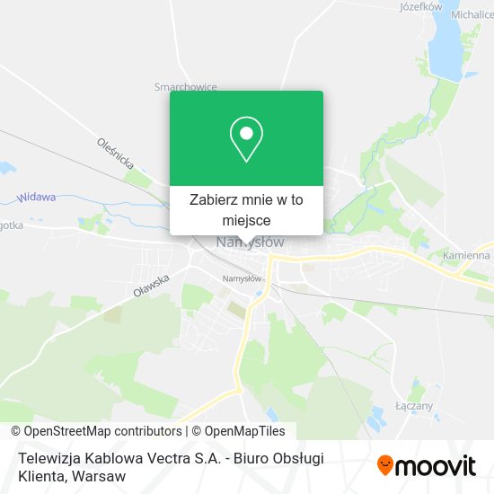 Mapa Telewizja Kablowa Vectra S.A. - Biuro Obsługi Klienta