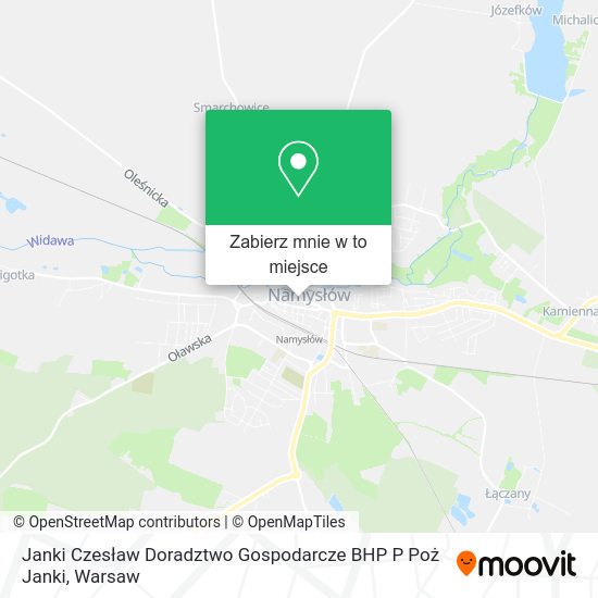 Mapa Janki Czesław Doradztwo Gospodarcze BHP P Poż Janki